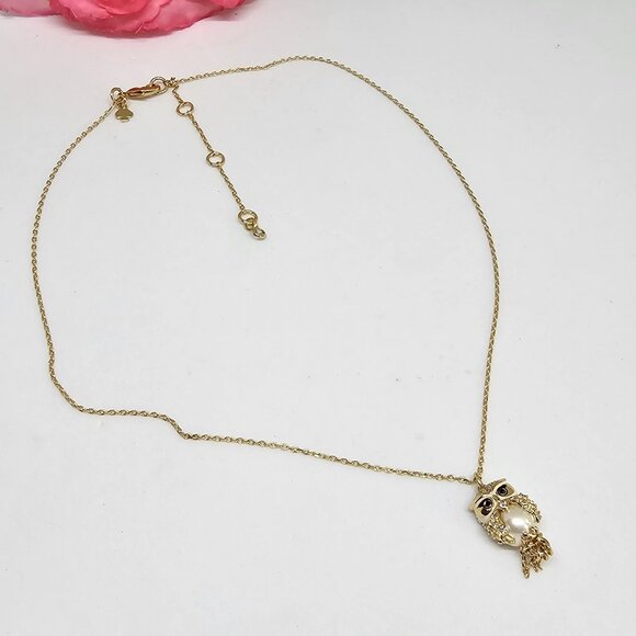 Kate Spade Winter Wonderland Hoot Owl Pedant Necklace - Picture 3 of 10